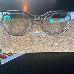 AKILA Legacy Unisex Champagne Clear Acetate Optical Frame with demo lens
